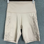 Aerie  Bike Shorts Womens Small‎ Pink Mesh Pockets High Waist Athleisure Gym Photo 0