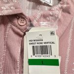 Hippie Rose  Mauve & Cream Boho Floral Design Long Sleeve Button Front Top Large Photo 9