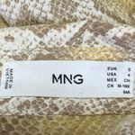Mango MNG Yellow Multicolor Snakeskin Snake Print Button Down Shirt Blouse Top 4 Photo 3