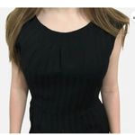 Alice + Olivia Sleeveless Mini Black Wool Dress Sz 2 Minimalist Party Metal Goth Photo 2