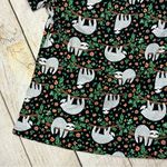Sloth hanging in tree small women's short sleeve shirt Photo 8