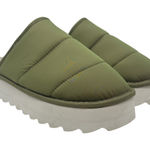 Anthropologie Maeve Puffy Platform Slippers Green Size Large US 10 11 Photo 0