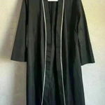 House of‎ Lancry Women's Black White Stripe Open Kimono Robe Size S Photo 0