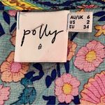 Princess Polly  V-Neck Floral Print Ruffle Wrap Mini Dress Blue‎ Bohemian Size 2 Photo 15