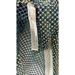 Free People NEW  Women's Navy Filter Finish Long Sleeve Metallic Mesh Small Punk Photo 9