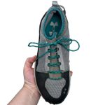 Under Armour Women's Size 9 Burnt River Hiking Trail Shoes Grey Black Green/Blue Photo 9
