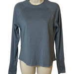 Under Armour Gray Blue Long Sleeve Fitted Top Womens S Sleek Sporty Gift Photo 0