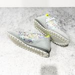 Johnny Was  Keya Shine Sneakers Lt Blue Floral Embroidered Shoes 39 US 8.5/9 NEW Photo 4