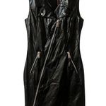 Fiorucci  Faux Leather Dress size 42IT/6 US Diagonal front zipper NWT Photo 0