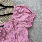 Torrid Challis Puff Short Sleeve Crop Top Babydoll Cottagecore in Ditsy Rose 3X Photo 5