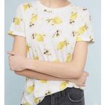 Anthropologie  Meadow Rue Lemon Printed Short Sleeve T-Shirt XS Photo 0