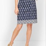 Talbots NWT Cotton Canvas A-Line Skirt in Geo Print Photo 0