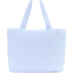 Victoria's Secret PINK COZY FLEECE TOTE LIGHT BLUE Sherpa Plush Fuzzy Photo 2