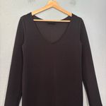 Hatch Women's Black V Neck‎ Long Sleeve Bodycon Midi Dress Medium Classic Party Size undefined Photo 3