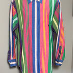 Ralph Lauren Lauren  Women’s Large Striped Button Down Dress Shirt Photo 0