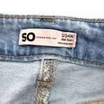 SO |  | Distressed High Rise Midi Jean Skirt 0/24W Photo 10