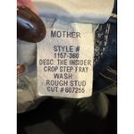 MOTHER Jeans Women 24 Blue Denim The Insider Crop Step Fray Rough Stud Designer Photo 11