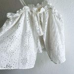 Anthropologie  Maeve Eyelet Lace Tie Front Top One Size Photo 2