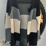 Open front Italian Cardigan. Side medium. Gray Photo 0