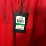 DKNY Top Womens L Red Poppy Sleeveless Mesh Top Xmas Party Event Casual NEW Photo 2