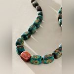 Free People NWT  Beaded Stone Necklace - Chrysacolla With Labrador $68 MSRP Photo 2