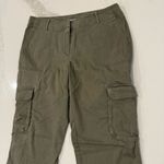 J. Jill Chino Cargo Pants StraightLeg Womens 6 Stretch OliveGreen Cotton Utility Green Photo 2