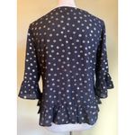 W5 Black Ruffle Anthropologie Peplum Top Gold Dot Shirt S boho whimsi Fairy Y2K Photo 2