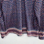 Trovata Bird Of Paradis Blue & Pink Floral Print Long Sleeve Silk Blouse Size M Size M Photo 3