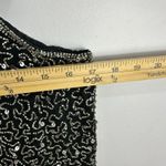 Laurence Kazar Lawrence Kazar Silk Beaded Tank S Black Sequin Y2K Party Cocktail Evening Top Photo 5