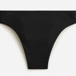 J.Crew Ribbed High Rise Cheeky Bikini Bottom in Black Size M Photo 0
