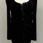 Fashion to figure Black Velvet Ruched Mini Dress - Size 18/20 (2) Photo 0
