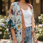 Grace & Lace Floral Print Kimono Blue Size undefined Photo 0