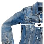 Sisley Women Denim Jean Distressed Jacket from Italy Size XS Sku 1087 Blue Photo 3
