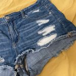 American Eagle Dark Wash Tomgirl Shortie Shorts Photo 4