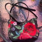 Floral Quilted Shoulder Bag Black Photo 5