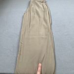 ZARA  Women Wide Leg Pants S 24x30 Beige Viscose Flowy Palazzo Trouser Tan Poor Photo 9