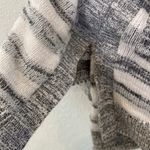 Calvin Klein Jeans Gray White Striped Open Front Knit Cardigan Lightweight Photo 4