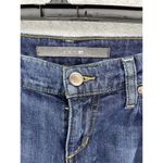 joe's jeans Women's The Rocker Lean Flare Fit Frayed Ends Medium Wash Size 28 Photo 3