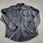 Bikers Dream Apparel Womens Moto Shacket 4XL Black Leather Button Down Size undefined Photo 15