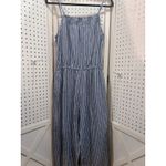 beam lunch lounge collection blue white stripe smocked bodice jumpsuit women's S Size undefined Photo 1