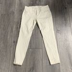 The Limited  Cream Crocheted Front Skinny Ankle Jeans Size 2 Photo 0