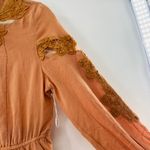 Free People NEW FP One Paige Peach Mini Dress Sand Sable Extra Small Romantic Photo 9