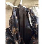 & Other Stories & Other Women's Long Black Floral Long Sleeved Dress Ruffles, Bell Sleeve Photo 8