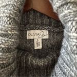 Olivia Sky cowl neck fringe cable knit sweater vest gray size L NWT Photo 7