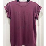Lululemon  “Breathe Deeply” Garnet Burgundy Roll Around Tee Shirt Sz 6 Photo 0