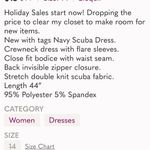 Eloquii Bell Flare Sleeve Blue Scuba Dress Size 24 Photo 2