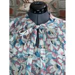 blouson dress kitten bow floral pink blue Green Size L Photo 2