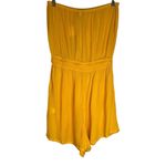 Elan Woven Yellow Marigold Strapless Romper Medium NWT EBW-RG7236 Rayon Boho Photo 10