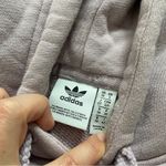 Adidas 100% Cotton Cropped Pullover Hoodie Sweater Purple (Small) Photo 2