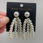 Ann Taylor NWT Pearl Chandelier Faux Pear Earrings- Photo 2